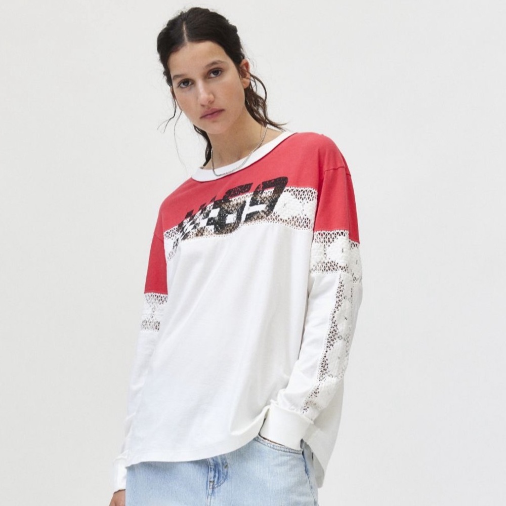 NWT UO BDG | Graham Spliced Long Sleeve Graphic Tee | XS